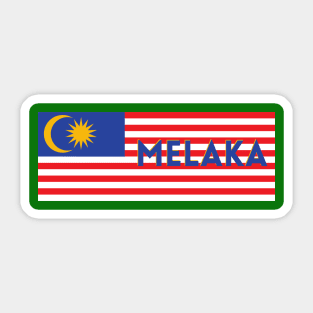 Melaka City in Malaysian Flag Sticker